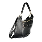 Mario Valentino Nero polyurethane women's bag with sleek design, featuring handles and subtle detailing.