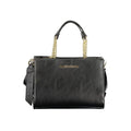 Mario Valentino Nero women's bag made of polyurethane with sleek design and silver hardware, stylish accessory for everyday use.