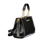 Mario Valentino Nero women's bag made of polyurethane, featuring a sleek design with top handles and subtle branding details.