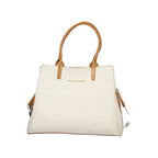 Mario Valentino beige polyurethane women's bag with sleek design and subtle branding, perfect for casual or formal outfits.