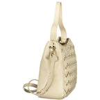 Beige Mario Valentino women's polyurethane bag with sleek design and subtle logo, stylish accessory for everyday use.