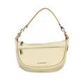 Mario Valentino beige polyurethane women's bag with adjustable shoulder strap, featuring a stylish and functional design.