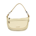 Mario Valentino beige polyurethane women's bag with adjustable shoulder strap, featuring a stylish and functional design.