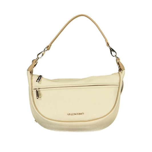 Mario Valentino Beige Polyurethane Women's Bag With Adjustable Shoulder Strap Mario Valentino