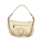 Mario Valentino beige polyurethane women's bag with adjustable shoulder strap, stylish and versatile accessory for everyday use.