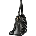 Mario Valentino Nero women's bag made of polyurethane, stylish and versatile with a sleek design and top handles.