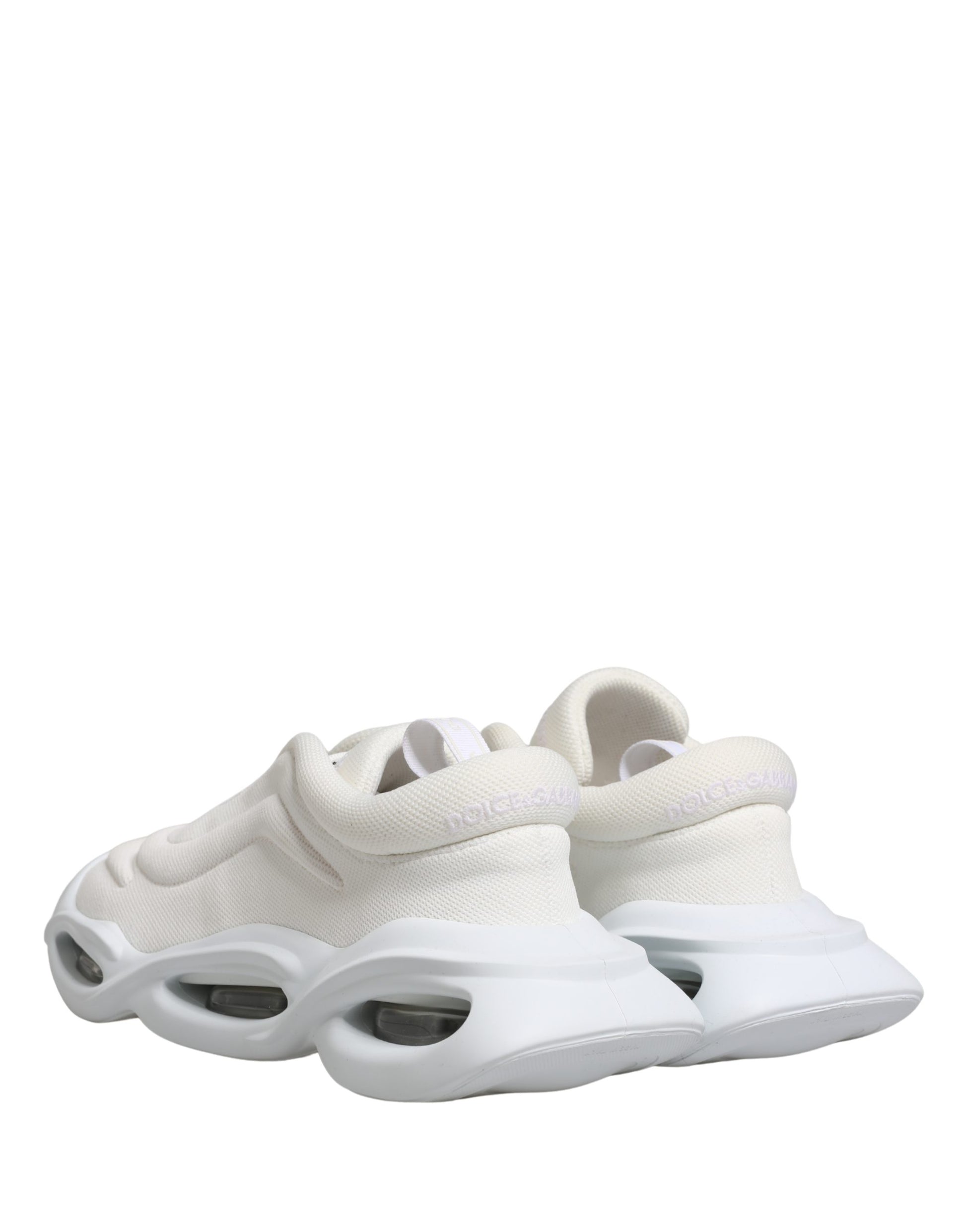 Dolce & Gabbana White Slip On Wave Low Top Sneakers Shoes Dolce & Gabbana