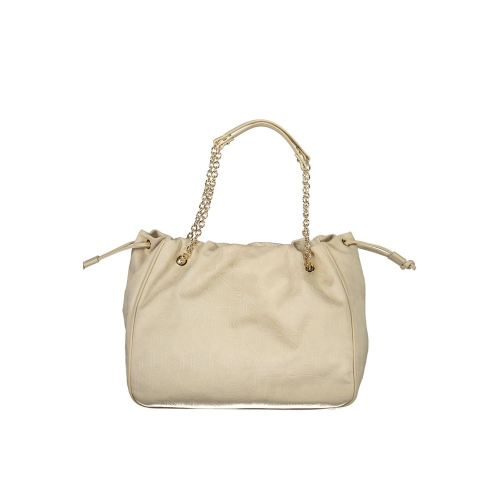 Mario Valentino beige polyurethane women's bag with sleek design and subtle branding, ideal for stylish everyday use.