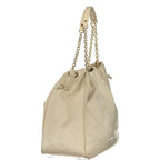 Mario Valentino beige polyurethane women's bag with sleek design and top handle, showcasing a stylish accessory for everyday use.