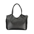 Mario Valentino Nero Donna bag made of polyurethane with sleek design and top handle, perfect for stylish everyday use.
