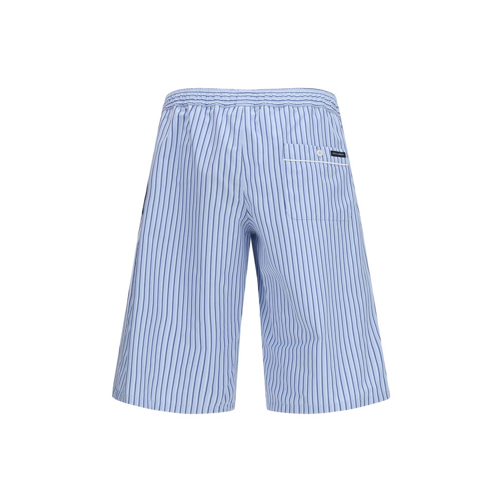 Dolce & Gabbana Blue Cotton Bermuda Shorts Dolce & Gabbana