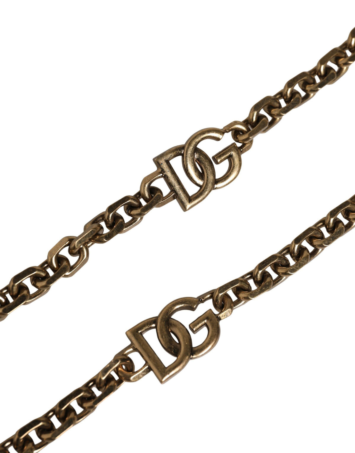 Dolce & Gabbana Black Leather Gold Chain Bag Accessory Shoulder Strap - Eljoys Fashion 