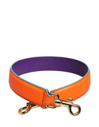 Dolce & Gabbana Orange Purple Calf Leather Bag Accessory  Shoulder Strap
