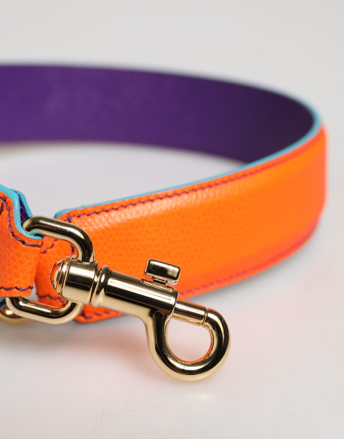 Dolce & Gabbana Orange Purple Calf Leather Bag Accessory Shoulder Strap Dolce & Gabbana