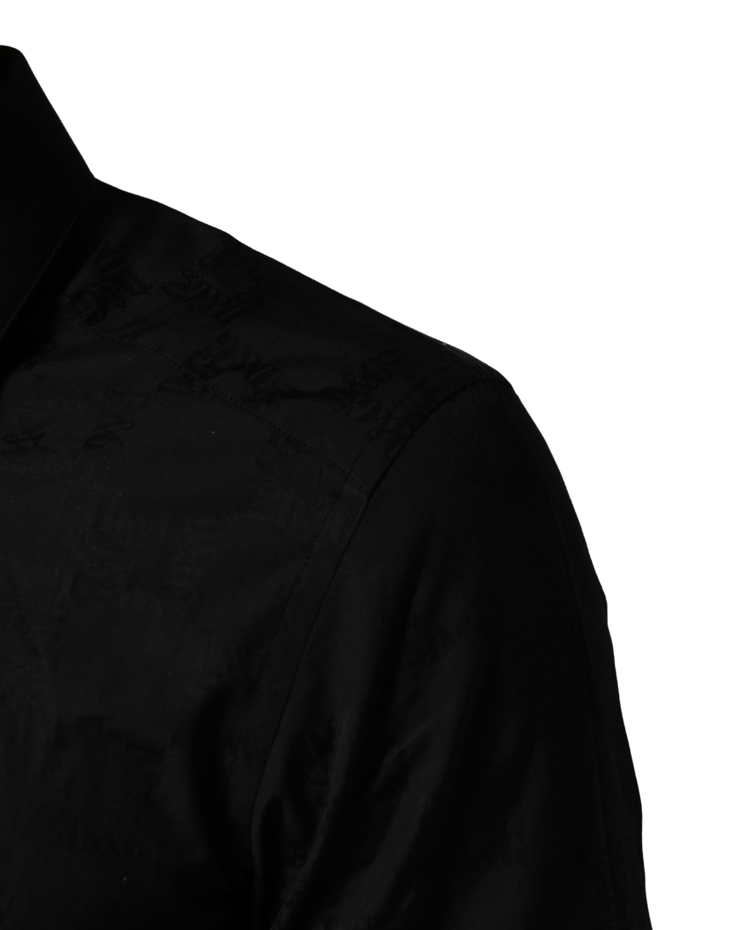 Dolce & Gabbana Black MARTINI Cotton Slim Dress Formal Shirt Dolce & Gabbana