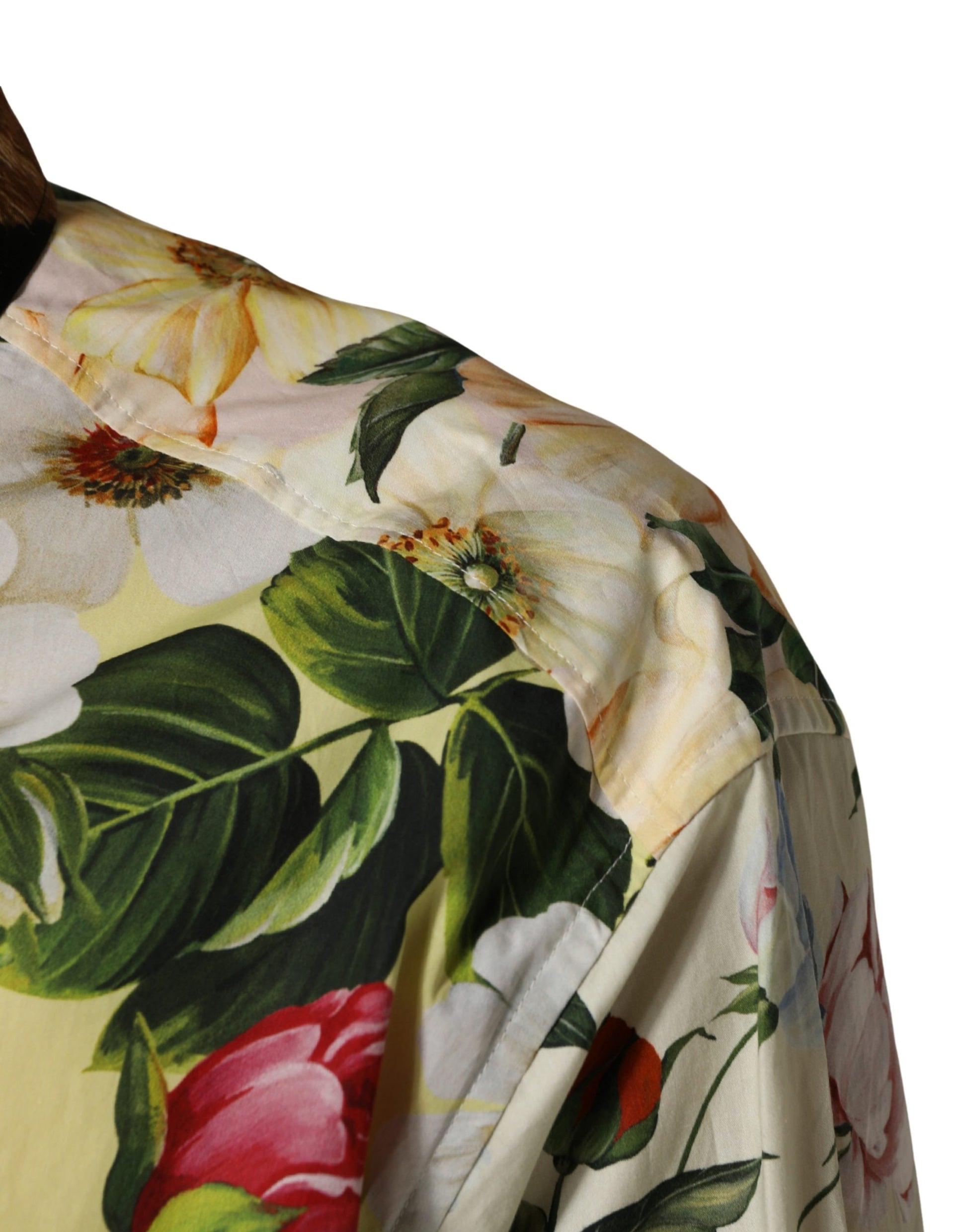 Dolce & Gabbana Multicolor Floral Animal Print Collared Shirt Dolce & Gabbana