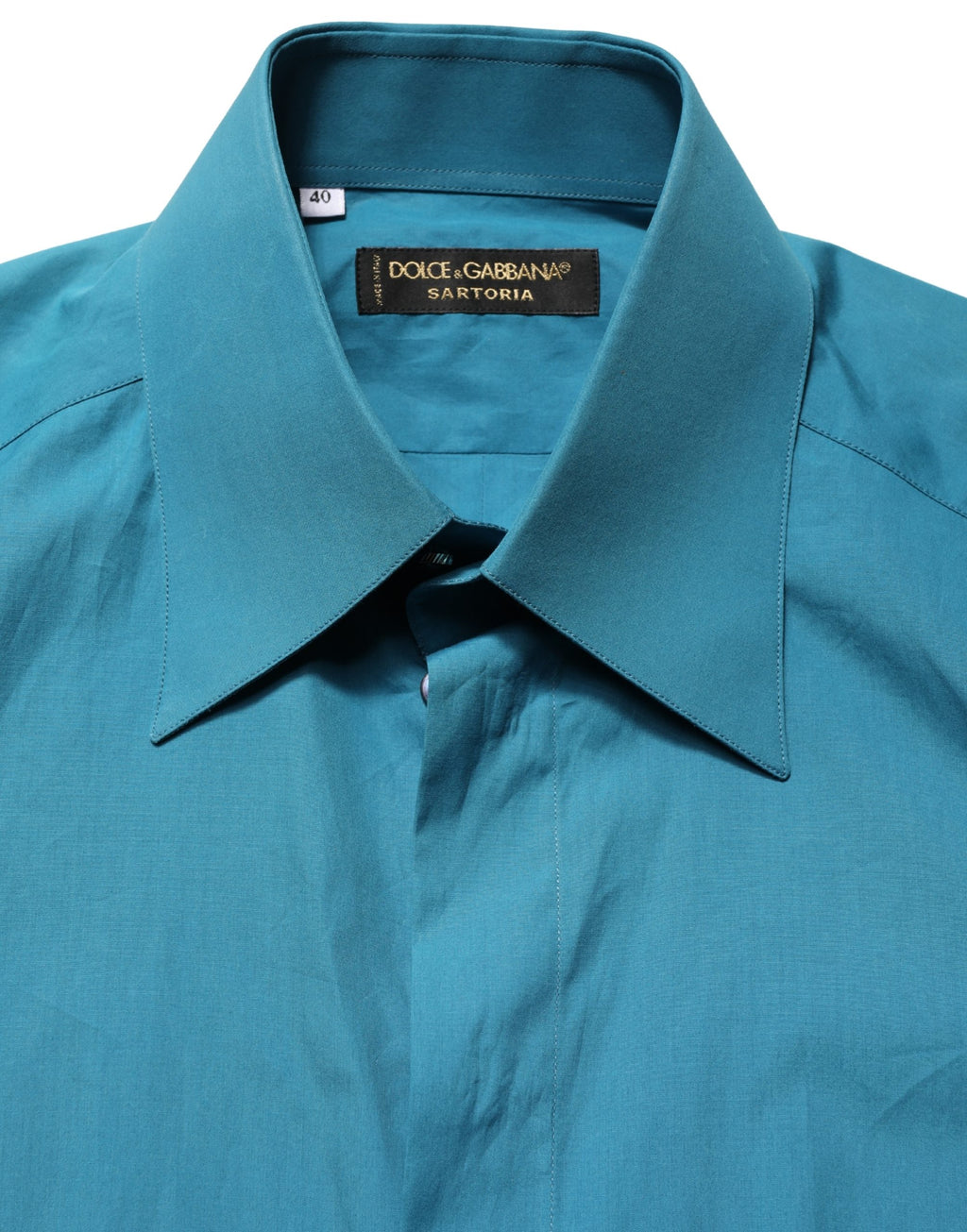 Dolce & Gabbana Blue SARTORIA Long Sleeve Cotton Dress Shirt Dolce & Gabbana