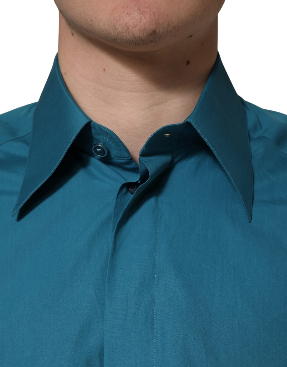 Dolce & Gabbana Blue SARTORIA Long Sleeve Cotton Dress Shirt Dolce & Gabbana