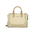 Beige polyurethane women's bag by Mario Valentino with rounded handles and sleek design, suitable for everyday use.