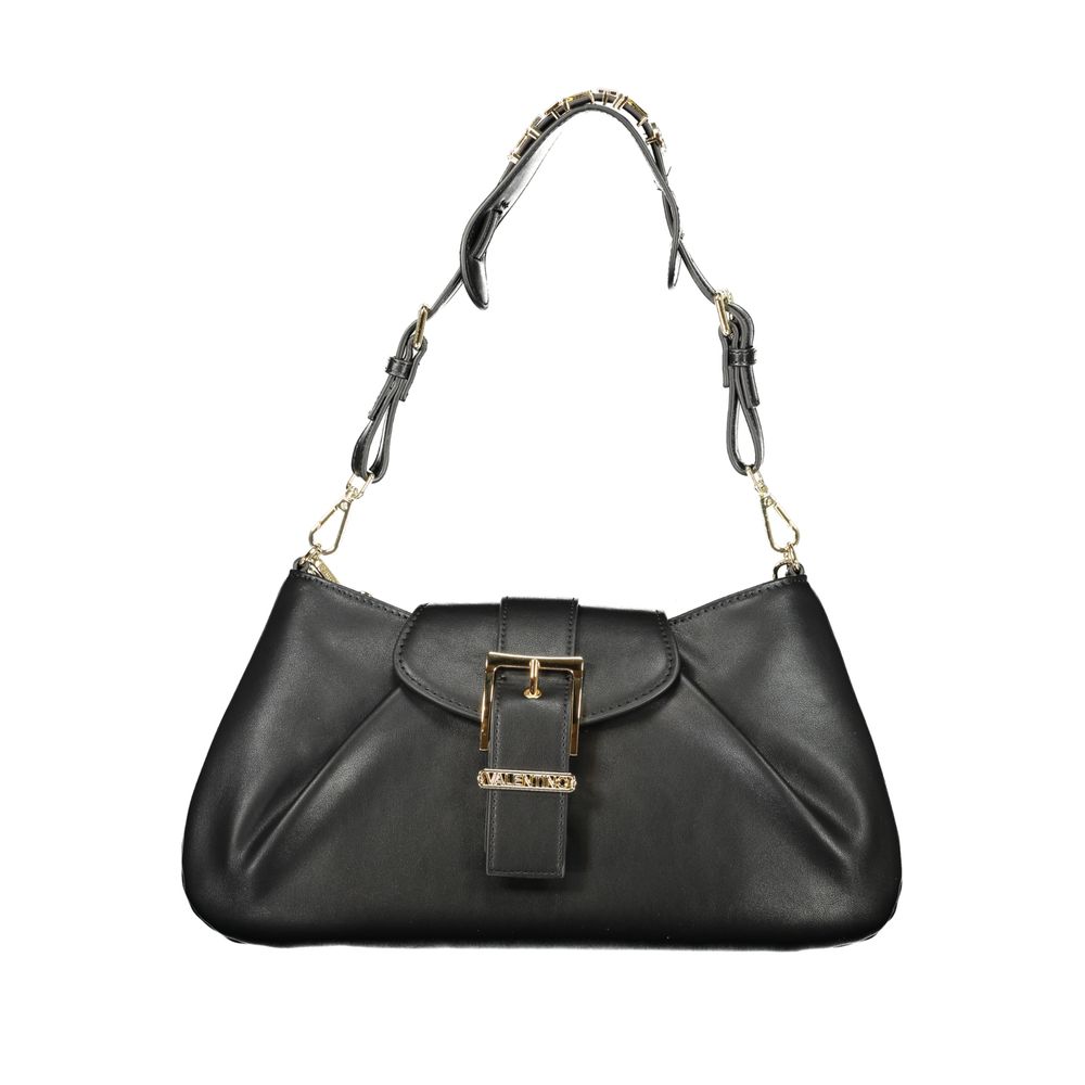 Mario Valentino Nero polyurethane women's bag with sleek design and top handle, featuring a modern, stylish look.