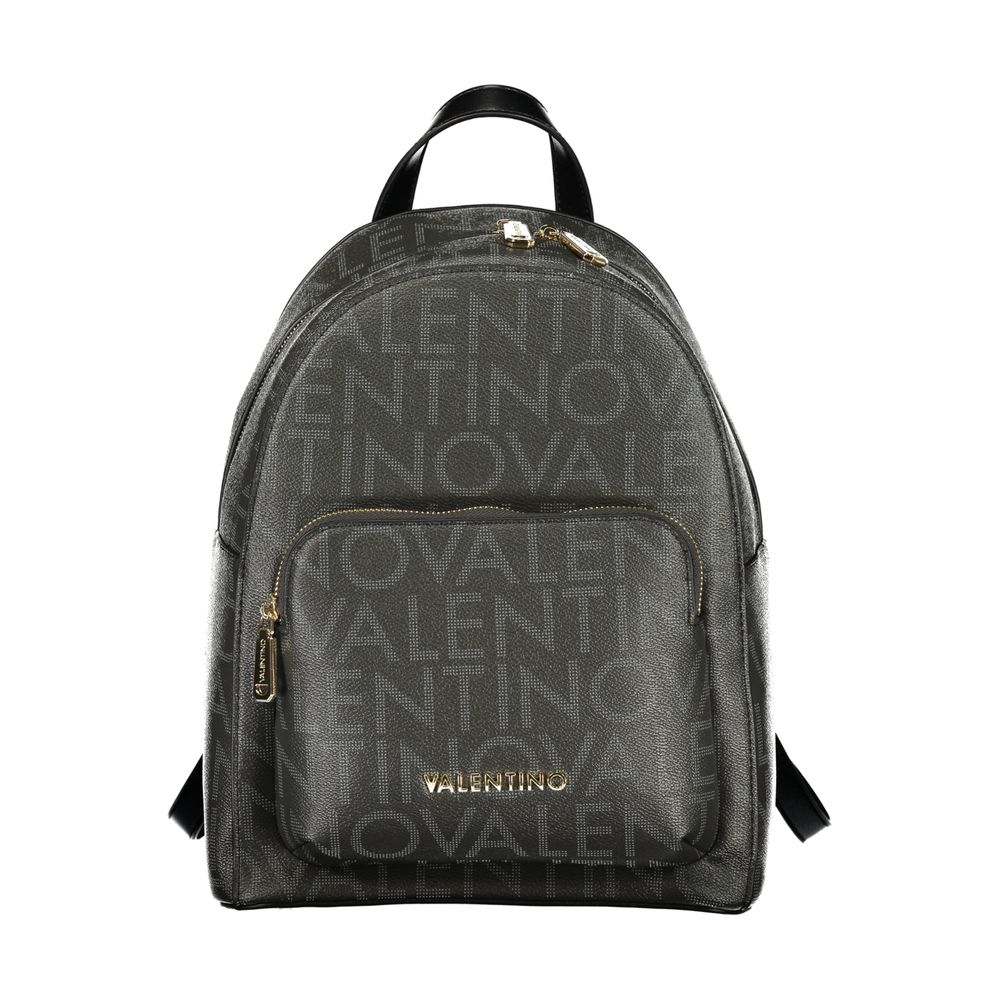 Mario Valentino Black Polyurethane Womens Backpack - Eljoys Fashion 
