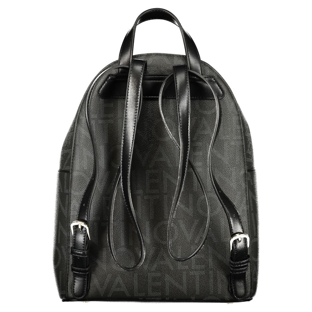 Mario Valentino Black Polyurethane Womens Backpack - Eljoys Fashion 
