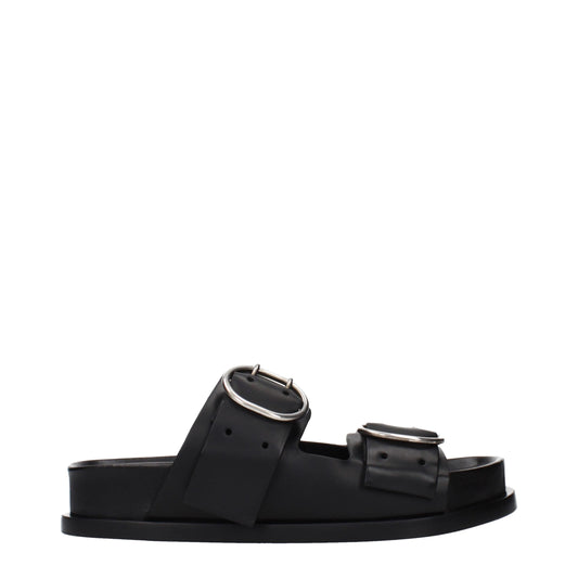 Jil Sander Black Leather Slippers Jil Sander