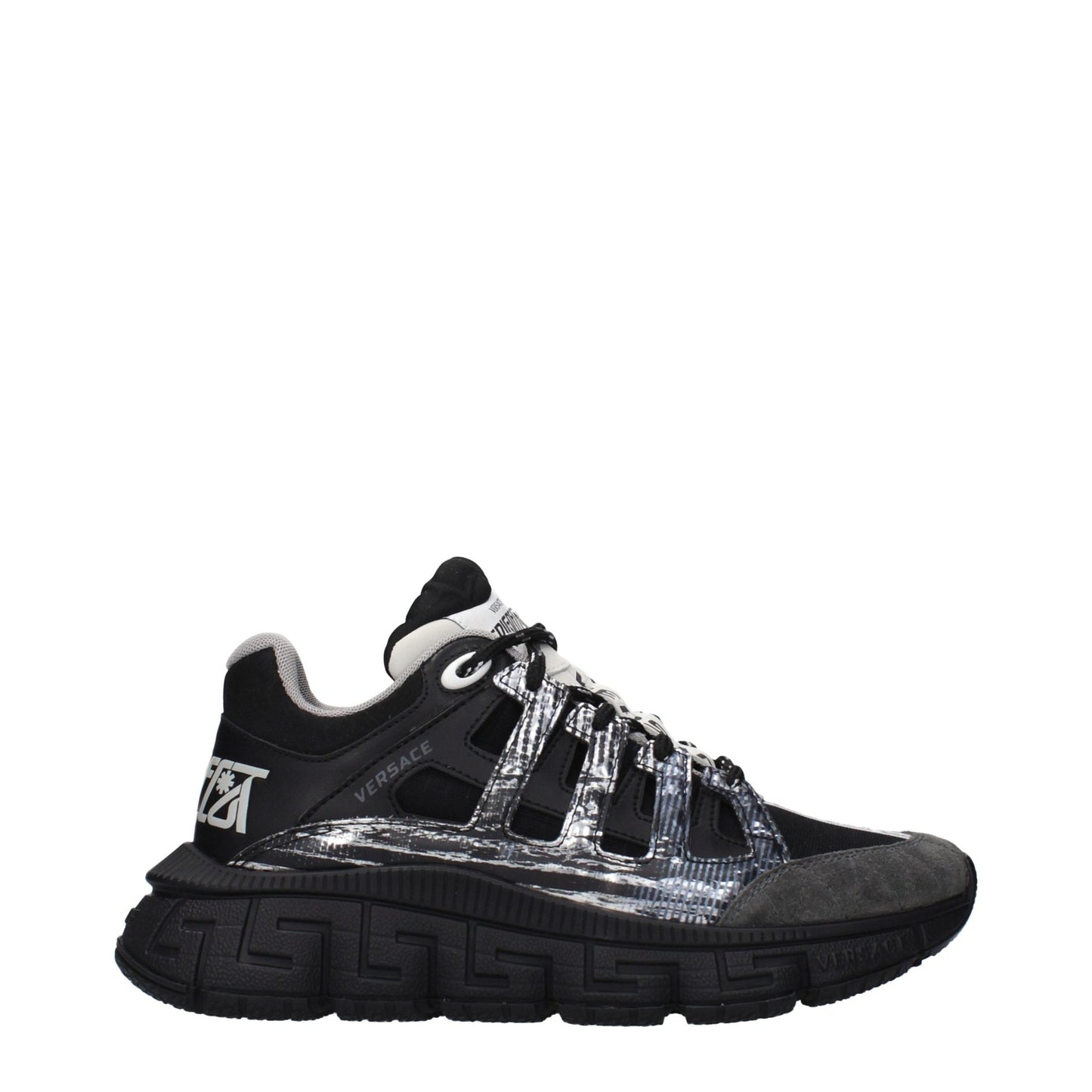 Versace Black Fabric Athletic Sneakers Versace