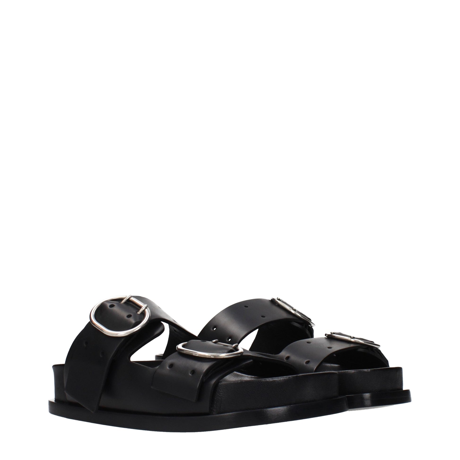 Jil Sander Black Leather Slippers Jil Sander