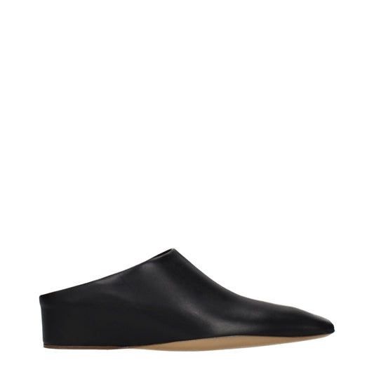 Jil Sander Black Leather Slippers Jil Sander