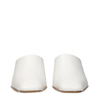 White leather slippers by Jil Sander featuring a sleek design and minimalist style, ideal for casual or luxe indoor wear.