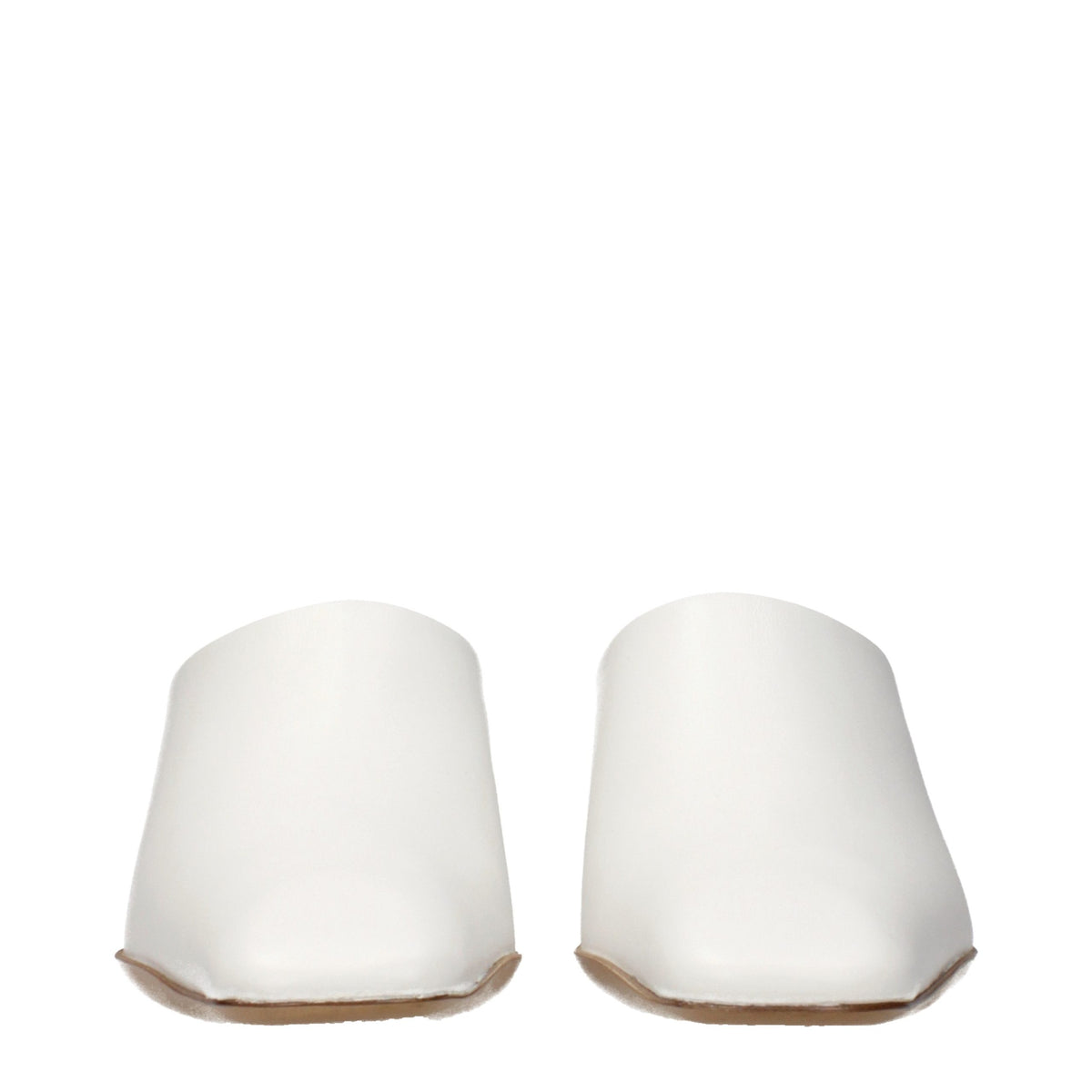 White leather slippers by Jil Sander featuring a sleek design and minimalist style, ideal for casual or luxe indoor wear.