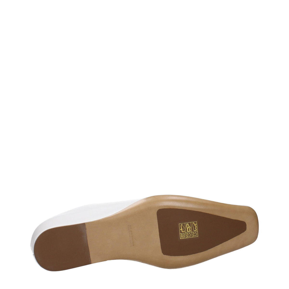 White leather slippers by Jil Sander with sleek design, showcasing a minimalist style and comfortable slip-on fit.
