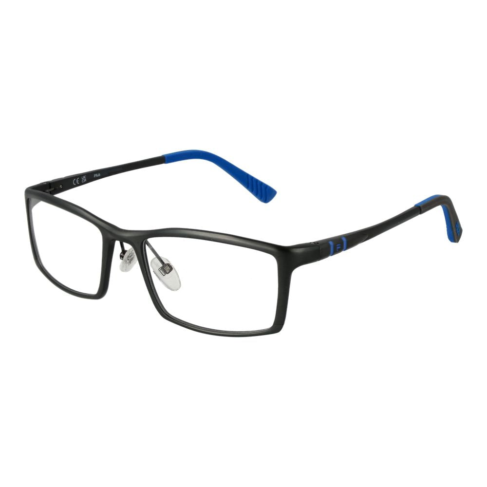 Fila gray aluminum glasses frames with sleek, lightweight design and clear lenses, ideal for stylish everyday wear.