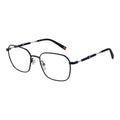 Fila blue metal eyeglass frames with slim design and clear lenses, modern and stylish for everyday wear.