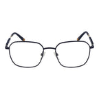 Fila blue metal glasses frames with sleek design and adjustable temples, perfect for stylish eyewear.