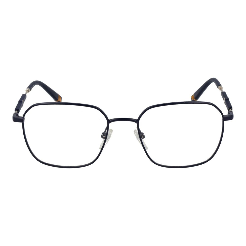 Fila blue metal glasses frames with sleek design and adjustable temples, perfect for stylish eyewear.