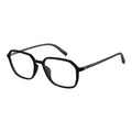 Fila black cellulose propionate glasses frames with sleek design and clear lenses, ideal for stylish eyewear.