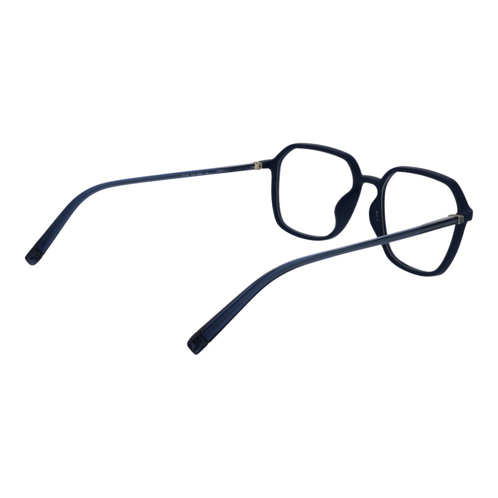 Fila blue cellulose propionate glasses frames with sleek design and transparent blue finish, stylish eyewear for everyday wear.