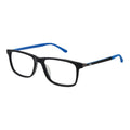 Gray rubber Fila glasses frames with clear lenses, lightweight and stylish eyewear for everyday wear.