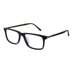 Fila blue rubber glasses frames with clear lenses, lightweight and flexible eyewear for casual or sporty styles.