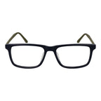 Fila blue rubber glasses frames with clear lenses, lightweight and flexible for comfortable everyday wear.
