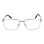 Fila silver stainless steel glasses frames with sleek design and clear lenses, perfect for stylish eyewear.