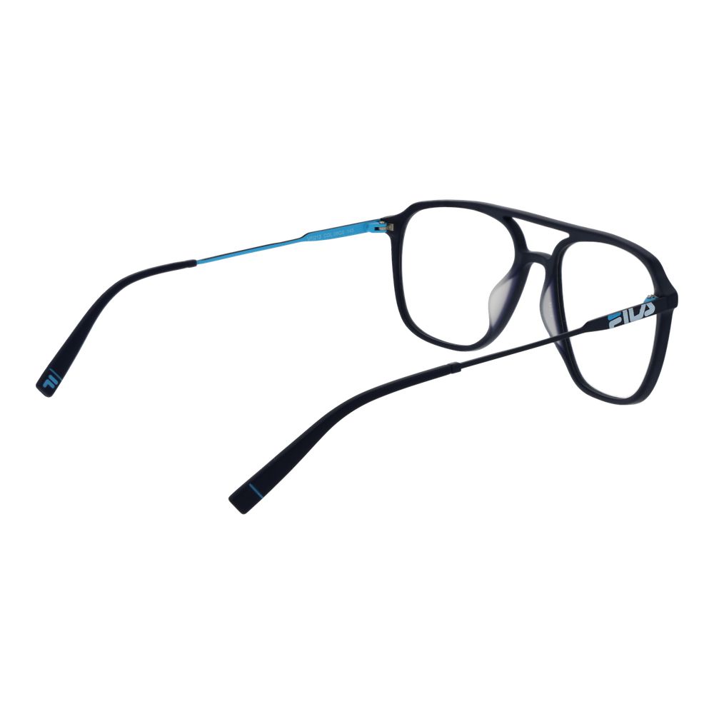 Fila blue metal and plastic glasses frames, stylish eyewear with a modern design and clear lenses.