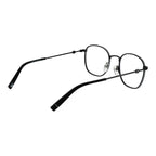 Fila black stainless steel glasses frames with sleek design and adjustable nose pads, suitable for everyday wear.