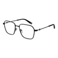 Fila black stainless steel glasses frames, sleek and modern design with clear lenses, lightweight and durable for everyday wear.