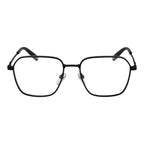 Fila black stainless steel glasses frames with sleek design, adjustable nose pads, and full-rim style for a modern look.