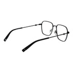 Fila black stainless steel glasses frames with sleek design, showing the lightweight metal construction and modern style.