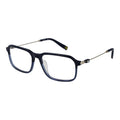 Fila blue metal glasses frames with sleek design and clear lenses, showcasing modern eyewear style.