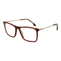 Lozza brown metal glasses frames with clear lenses, lightweight design, and sleek modern style for everyday wear.
